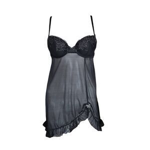 goth lace embroidered babydoll cami